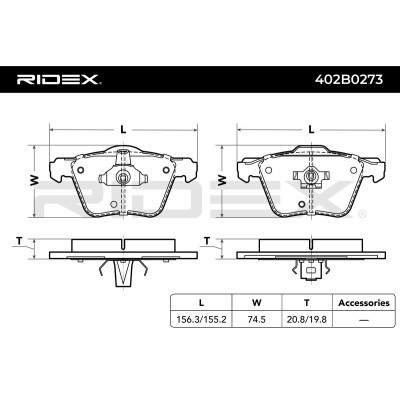 Klocki hamulcowe RIDEX 402B0273 402B0273 - foto 4