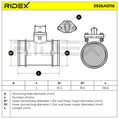 Przepływomierz RIDEX 3926A0116 3926A0116 - foto 6