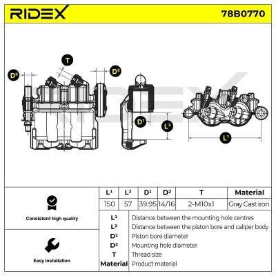 Zacisk Hamulcowy RIDEX 78B0770 78B0770 - foto 4