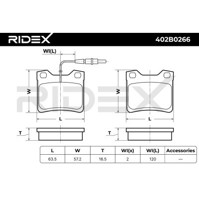 Klocki hamulcowe RIDEX 402B0266 402B0266 - foto 8