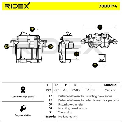 Zacisk Hamulcowy RIDEX 78B0174 78B0174 - foto 5