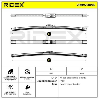 Pióro Wycieraczki RIDEX 298W0095 298W0095 - foto 6