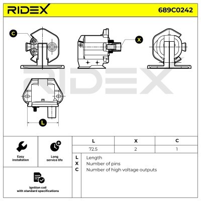 Cewka Zapłonowa RIDEX 689C0242 689C0242 - foto 7