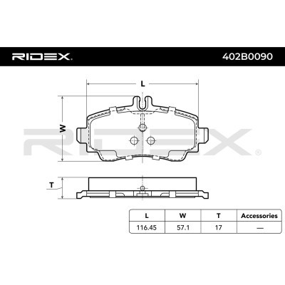 Klocki hamulcowe RIDEX 402B0090 402B0090 - foto 3