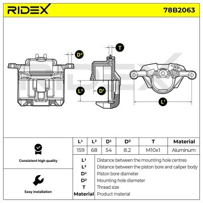 Zacisk Hamulcowy RIDEX 78B2063 78B2063 - foto 6