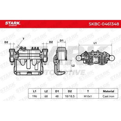 Zacisk Hamulcowy Stark SKBC-0461348 SKBC-0461348 - foto 3
