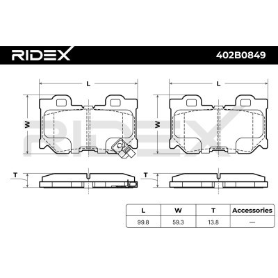 Klocki hamulcowe RIDEX 402B0849 402B0849 - foto 10