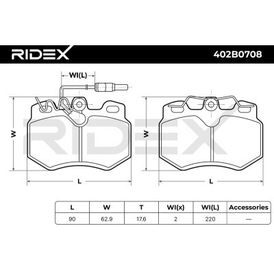 Klocki hamulcowe RIDEX 402B0708 402B0708 - foto 6