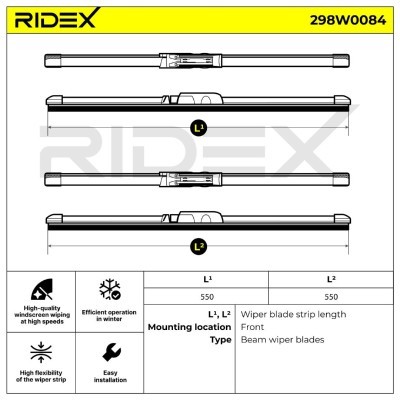 Pióro Wycieraczki RIDEX 298W0084 298W0084 - foto 3