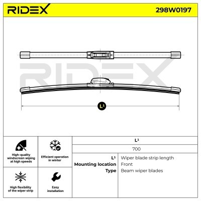 Pióro Wycieraczki RIDEX 298W0197 298W0197 - foto 7
