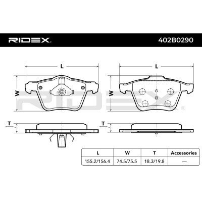 Klocki hamulcowe RIDEX 402B0290 402B0290 - foto 3