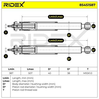 Amortyzator RIDEX 854S1587 854S1587 - foto 7