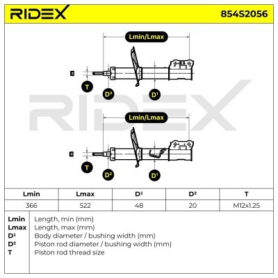 Amortyzator RIDEX 854S2056 854S2056 - foto 8
