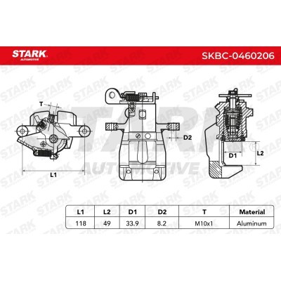 Zacisk Hamulcowy Stark SKBC-0460206 SKBC-0460206 - foto 4