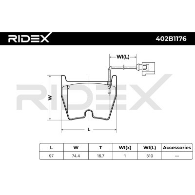 Klocki hamulcowe RIDEX 402B1176 402B1176 - foto 6