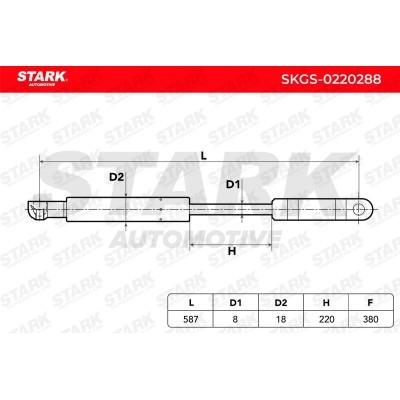 Amortyzator Pokrywy Bagażnika Stark SKGS-0220288 SKGS-0220288 - foto 5