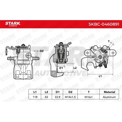 Zacisk Hamulcowy Stark SKBC-0460891 SKBC-0460891 - foto 6