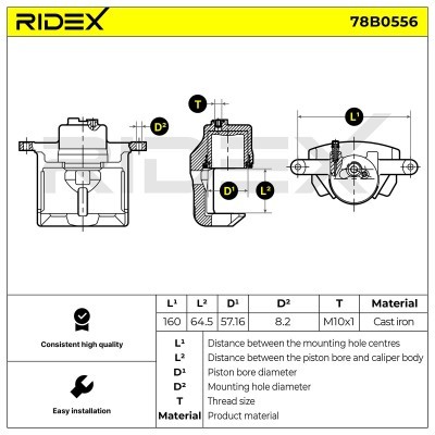 Zacisk Hamulcowy RIDEX 78B0556 78B0556 - foto 5