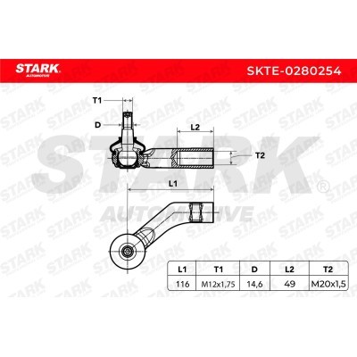 Końcówka drążka kierowniczego Stark SKTE-0280254 SKTE-0280254 - foto 5