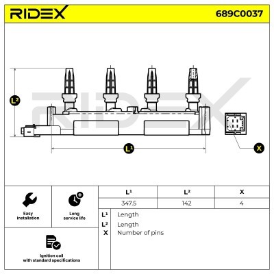 Cewka Zapłonowa RIDEX 689C0037 689C0037 - foto 4