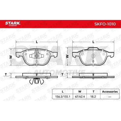 Klocki hamulcowe Stark SKFO-1010 SKFO-1010 - foto 2