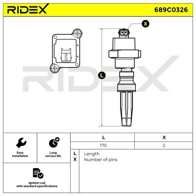Cewka Zapłonowa RIDEX 689C0326 689C0326 - foto 2
