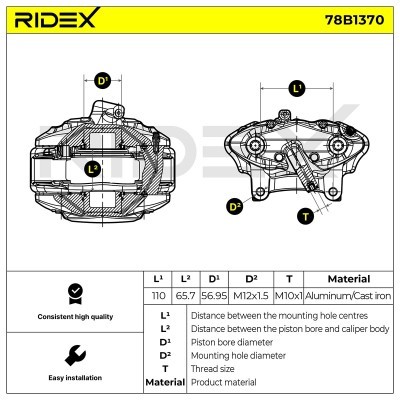 Zacisk Hamulcowy RIDEX 78B1370 78B1370 - foto 6