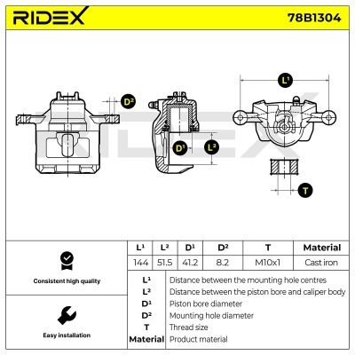 Zacisk Hamulcowy RIDEX 78B1304 78B1304 - foto 6