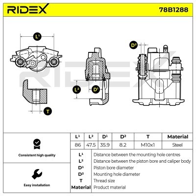 Zacisk Hamulcowy RIDEX 78B1288 78B1288 - foto 6