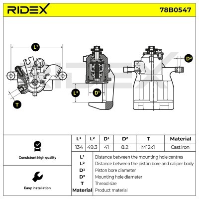 Zacisk Hamulcowy RIDEX 78B0547 78B0547 - foto 5