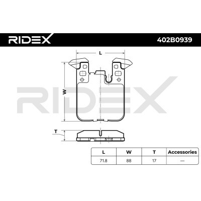 Klocki hamulcowe RIDEX 402B0939 402B0939 - foto 7