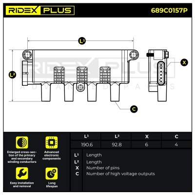 Cewka Zapłonowa RIDEX 689C0157P 689C0157P - foto 8