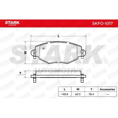 Klocki hamulcowe Stark SKFO-1017 SKFO-1017 - foto 3