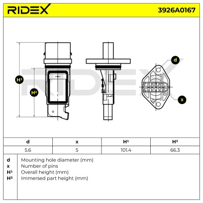 Przepływomierz RIDEX 3926A0167 3926A0167 - foto 6