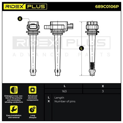 Cewka Zapłonowa RIDEX 689C0106P 689C0106P - foto 3