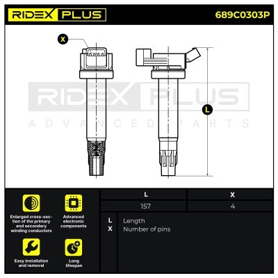 Cewka Zapłonowa RIDEX 689C0303P 689C0303P - foto 8