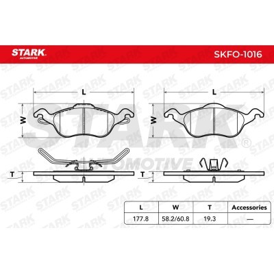Klocki hamulcowe Stark SKFO-1016 SKFO-1016 - foto 3