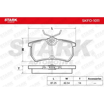 Klocki hamulcowe Stark SKFO-1011 SKFO-1011 - foto 3