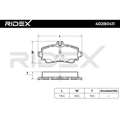 Klocki hamulcowe RIDEX 402B0411 402B0411 - foto 7