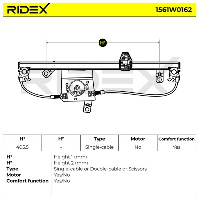 Podnośnik szyby RIDEX 1561W0162 1561W0162 - foto 6