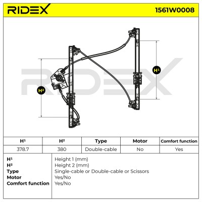 Podnośnik szyby RIDEX 1561W0008 1561W0008 - foto 7