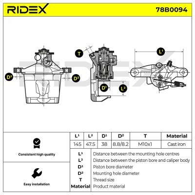 Zacisk Hamulcowy RIDEX 78B0094 78B0094 - foto 4