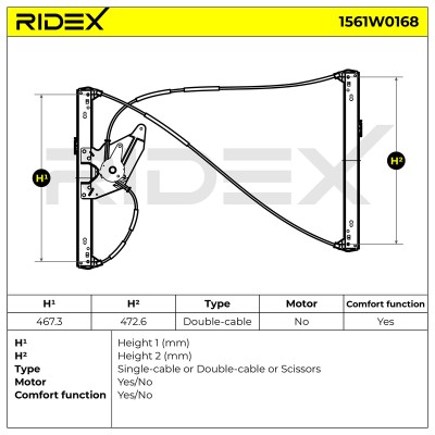 Podnośnik szyby RIDEX 1561W0168 1561W0168 - foto 9