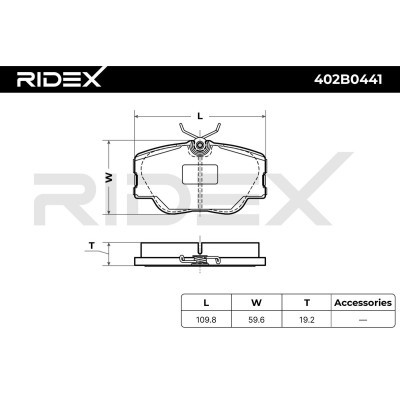 Klocki hamulcowe RIDEX 402B0441 402B0441 - foto 8