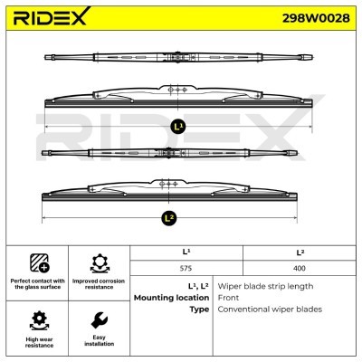 Pióro Wycieraczki RIDEX 298W0028 298W0028 - foto 8