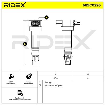 Cewka Zapłonowa RIDEX 689C0226 689C0226 - foto 4