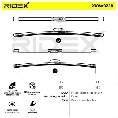 Pióro Wycieraczki RIDEX 298W0228 298W0228 - foto 6