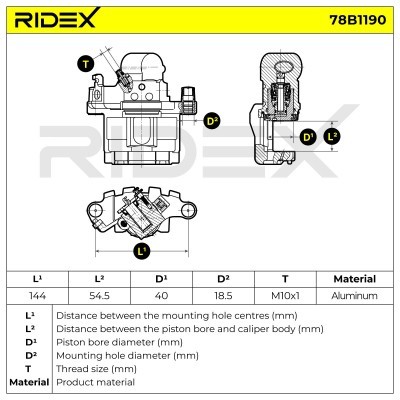 Zacisk Hamulcowy RIDEX 78B1190 78B1190 - foto 7