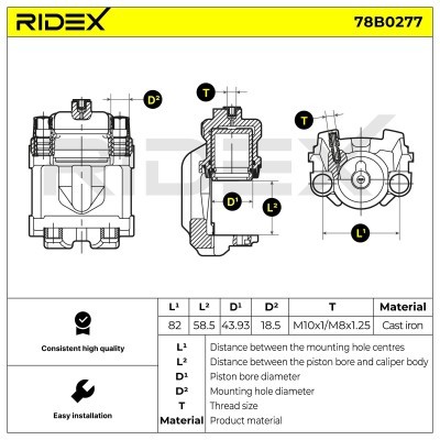 Zacisk Hamulcowy RIDEX 78B0277 78B0277 - foto 6