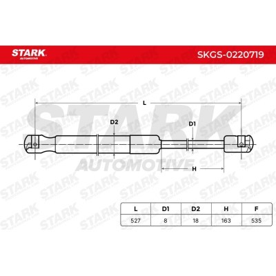 Amortyzator Pokrywy Bagażnika Stark SKGS-0220719 SKGS-0220719 - foto 6